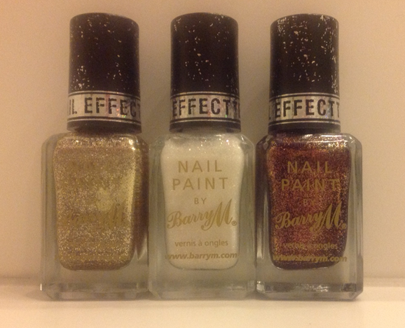 Barry M - Gold Majesty, White Pearl & Purple Countess - all £3.99