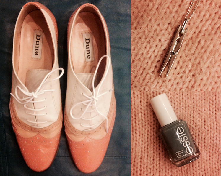 Brogues - Dune, Necklace - Katie Mullally, Nail Polish - Parka Perfect by Essie